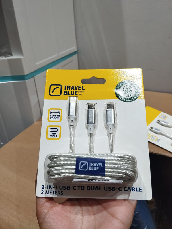 Travel Blue - C to 2C Cable-5 wires 2m